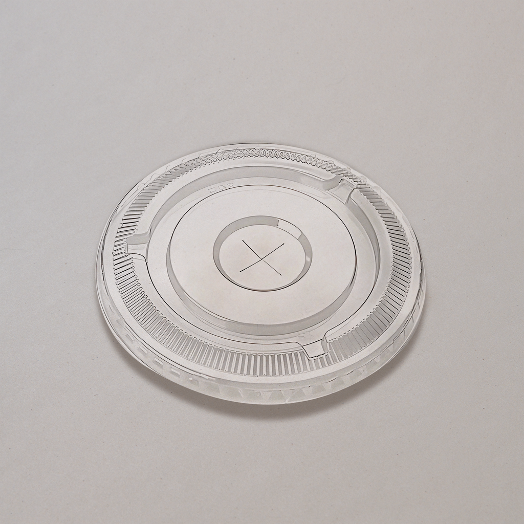 Tapa Plana Transparente de PLA para Vaso de 12 y 16 oz con 1000 Pzs