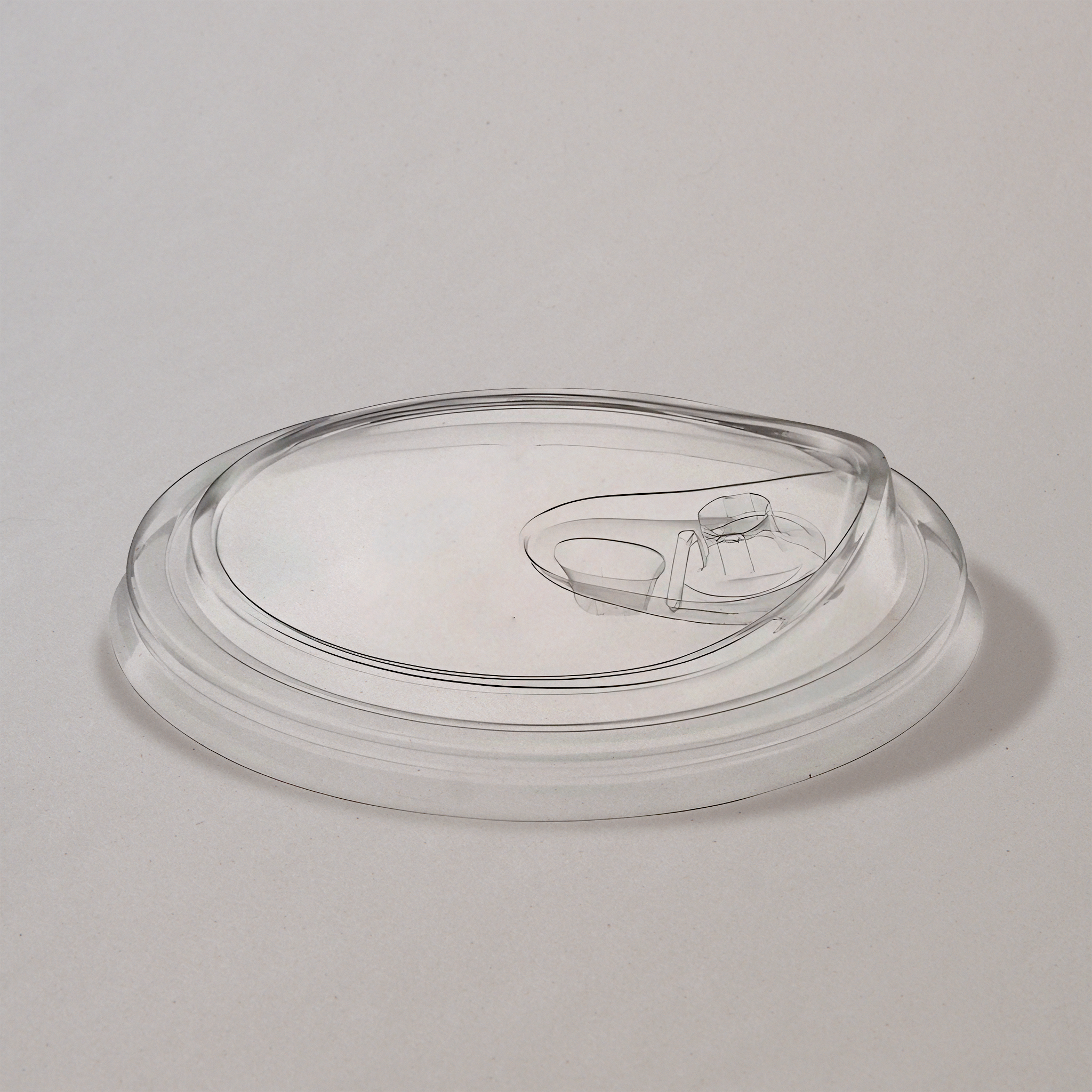 Tapa SIP Plana Transparente de PLA para Vaso de 10, 12, 16 y 20 oz con 1000 Pzs